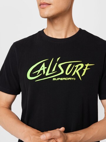 Superdry T-Shirt 'Cali' in Schwarz