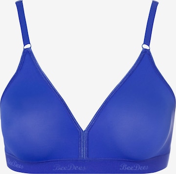 BeeDees Triangle Bra 'BH Microfun N' in Blue: front