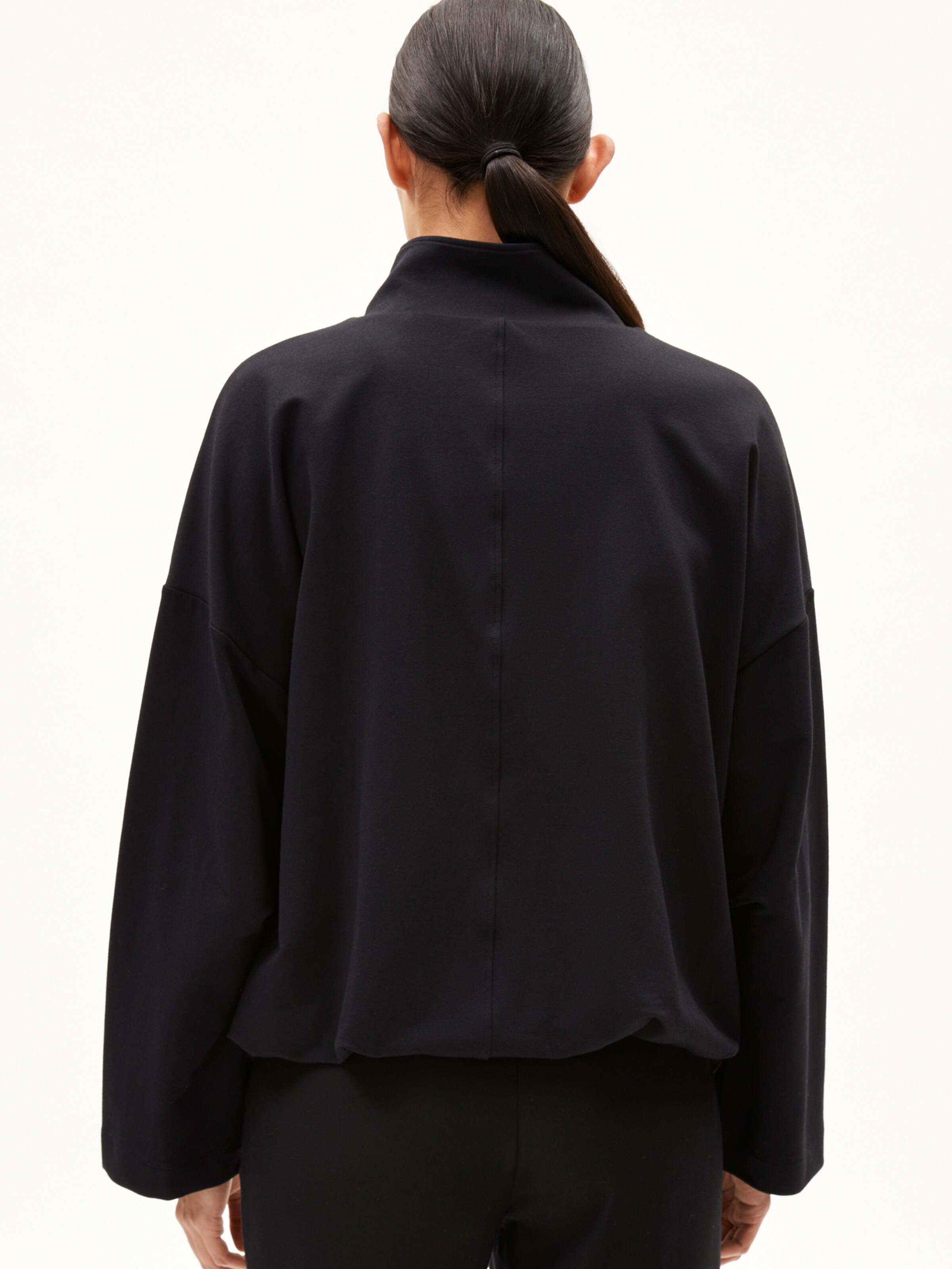 ARMEDANGELS Sweat jacket in Black: front