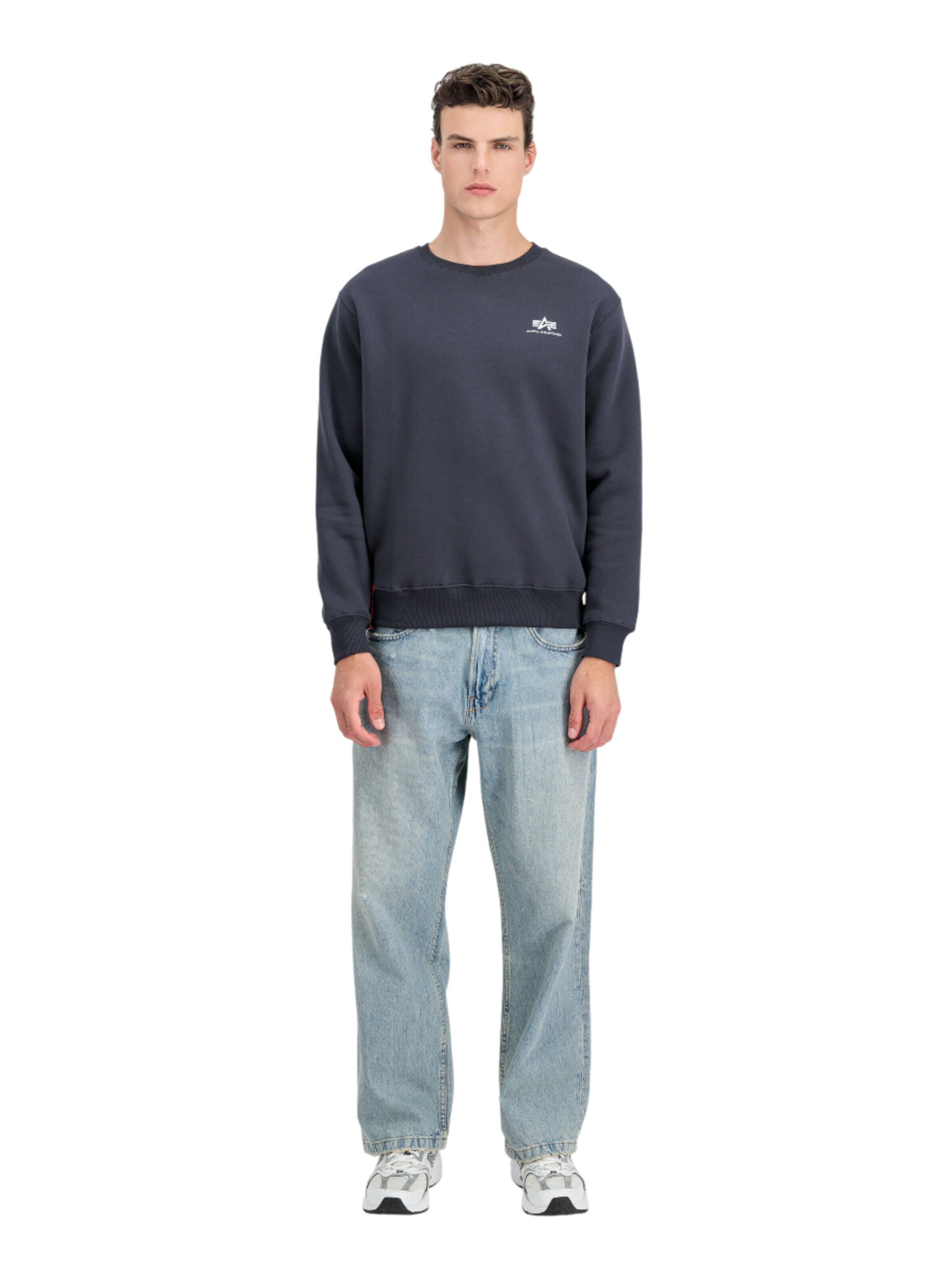 ALPHA INDUSTRIES Sweatshirt 'Basic Small Logo'‌ in Blau