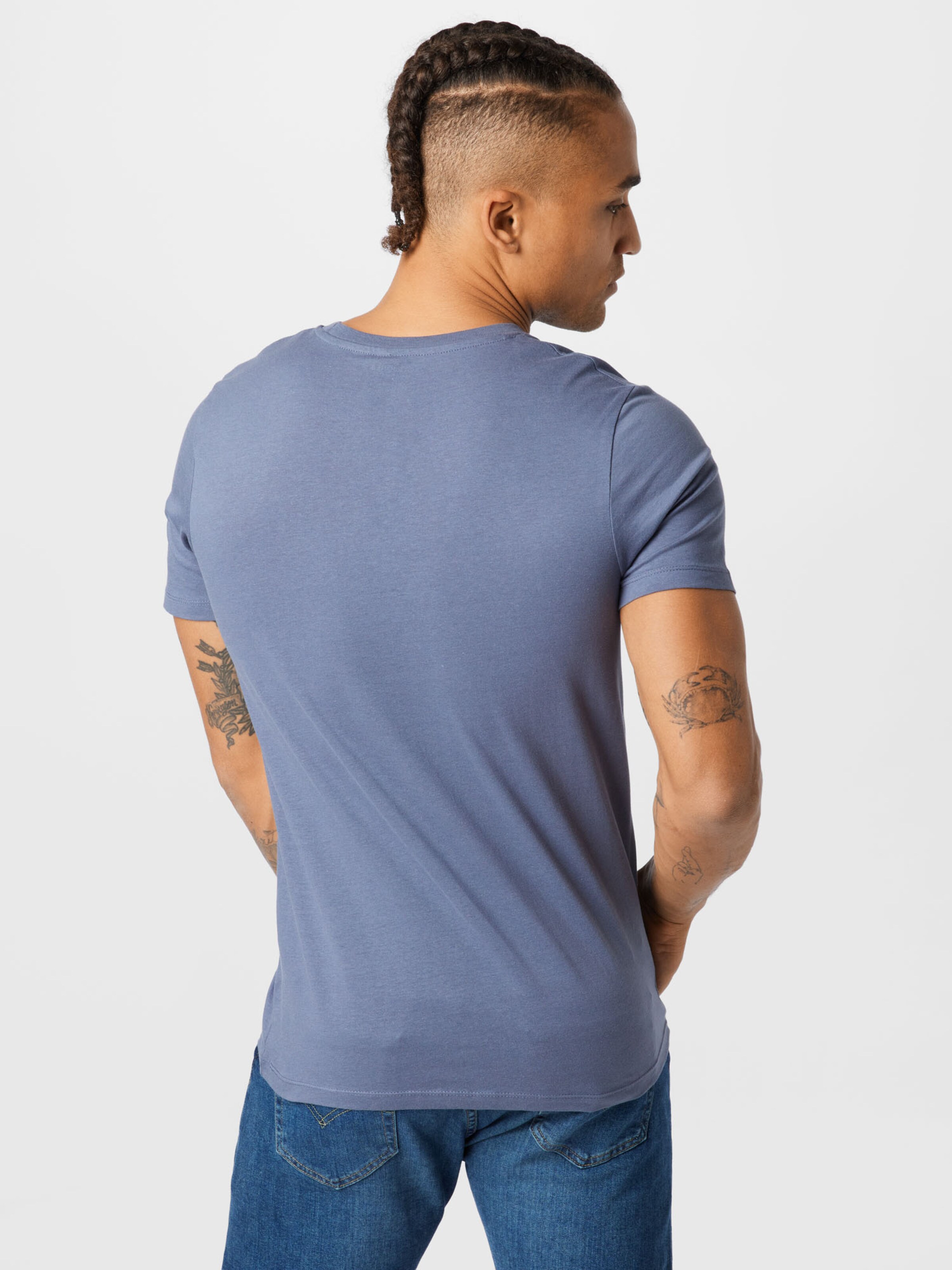 Männer Shirts JACK & JONES T-Shirt in Taubenblau - PQ27594 Männer Shirts JACK & JONES T-Shirt in Taubenblau - PQ27594