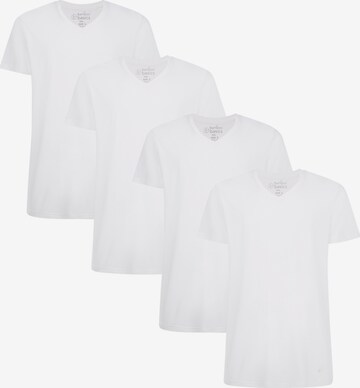 Maillot de corps Bamboo basics en blanc : devant