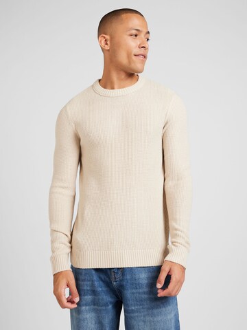 JACK & JONES Sweater in Beige: front