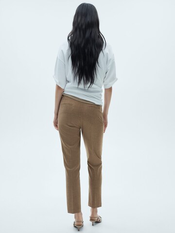 MANGO Skinny Pressveckad byxa i brun