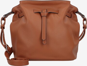 TOM TAILOR Crossbody Bag 'Naida' in Brown: front