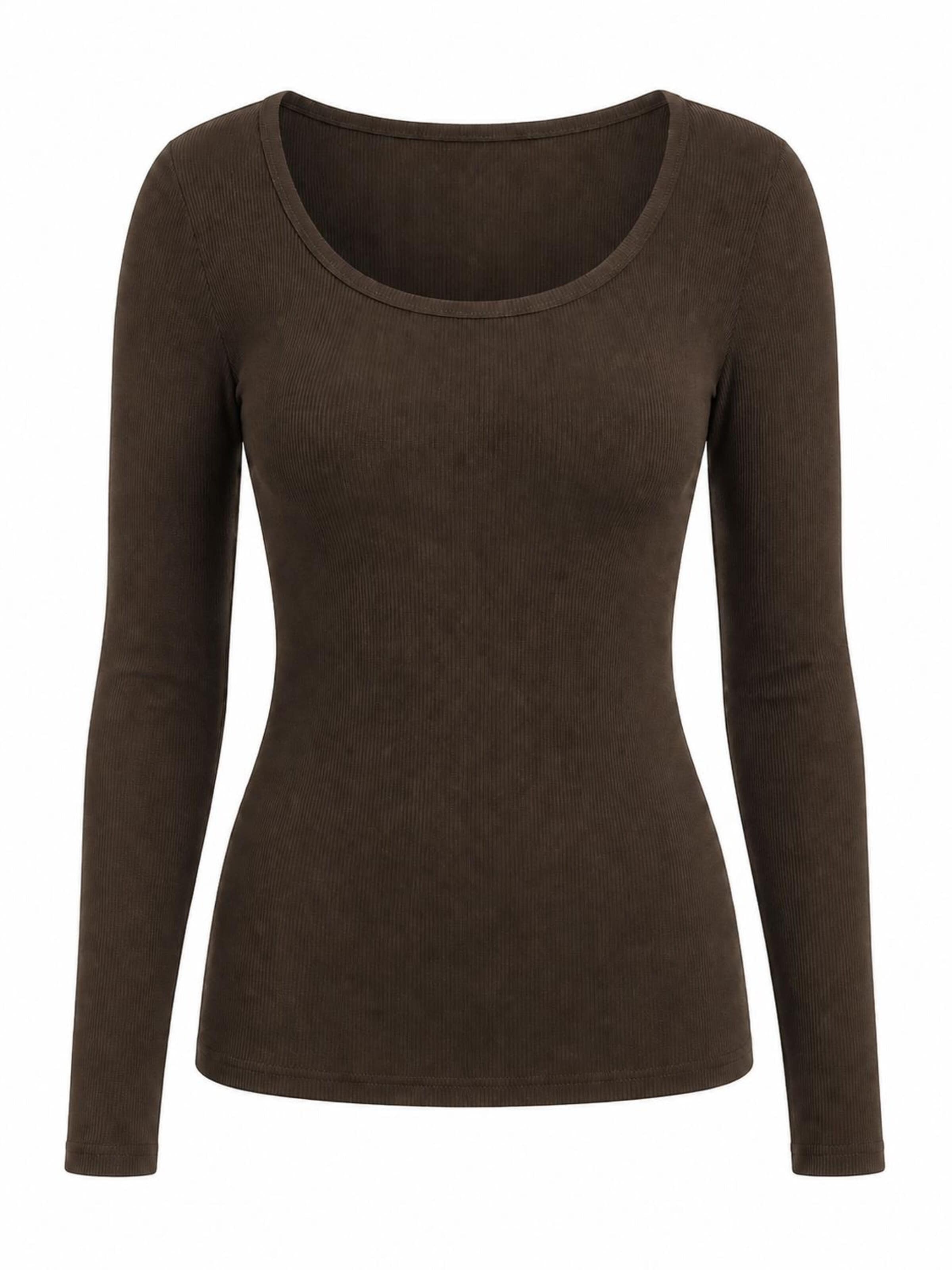 AOTTORI Shirt‌‌‌ in Braun: Vorderseite