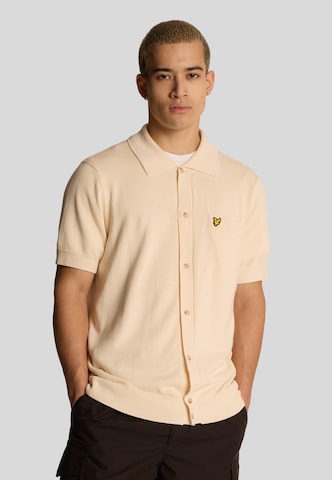 Lyle & Scott Regular fit Overhemd in Beige: voorkant