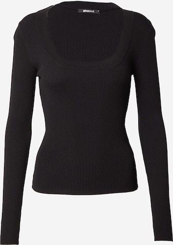 Gina Tricot Sweater in Black: front