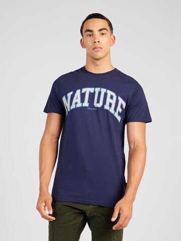 DEDICATED. Shirt 'Nature' in Blauw: voorkant