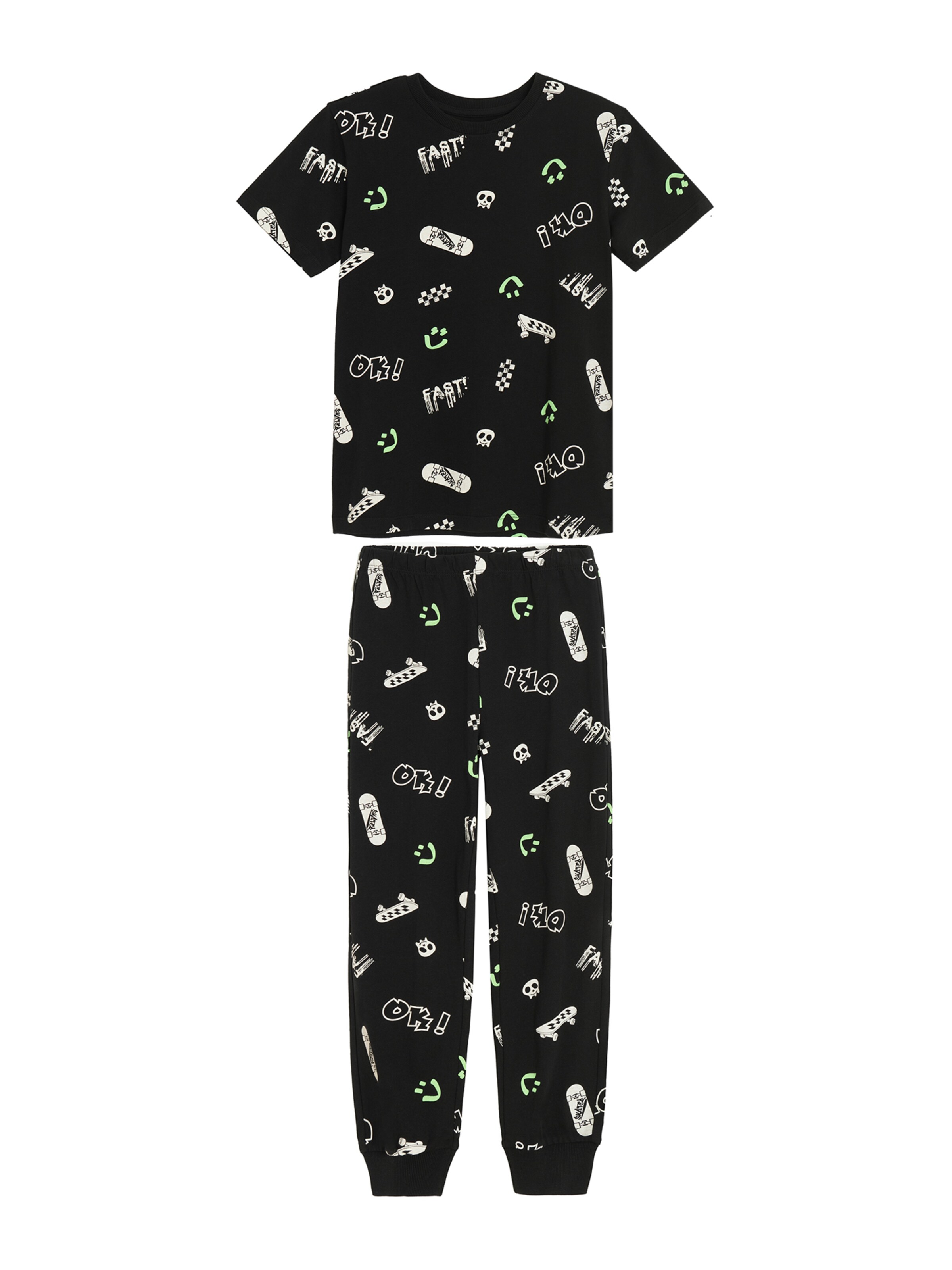 Cool Club Schlafanzug in Schwarz: Vorderseite