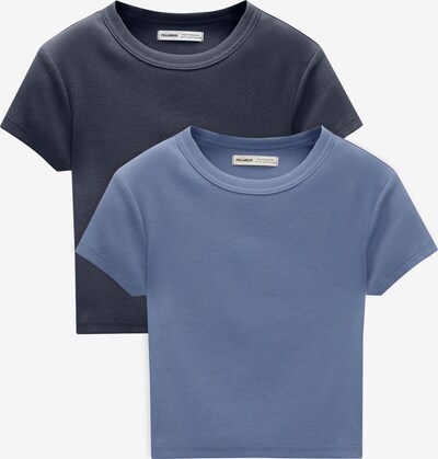 Pull&Bear T-Shirt in nachtblau / hellblau, Produktansicht