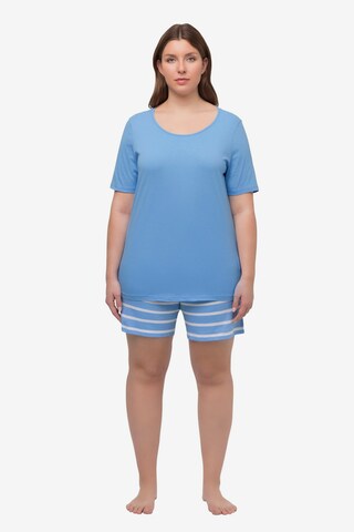 Ulla Popken Pyjama in Blauw: voorkant