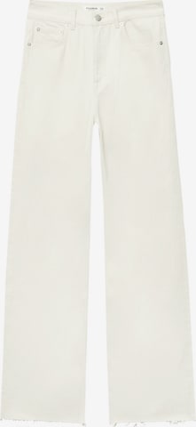 Pull&Bear Wide Leg Jeans i beige: forside