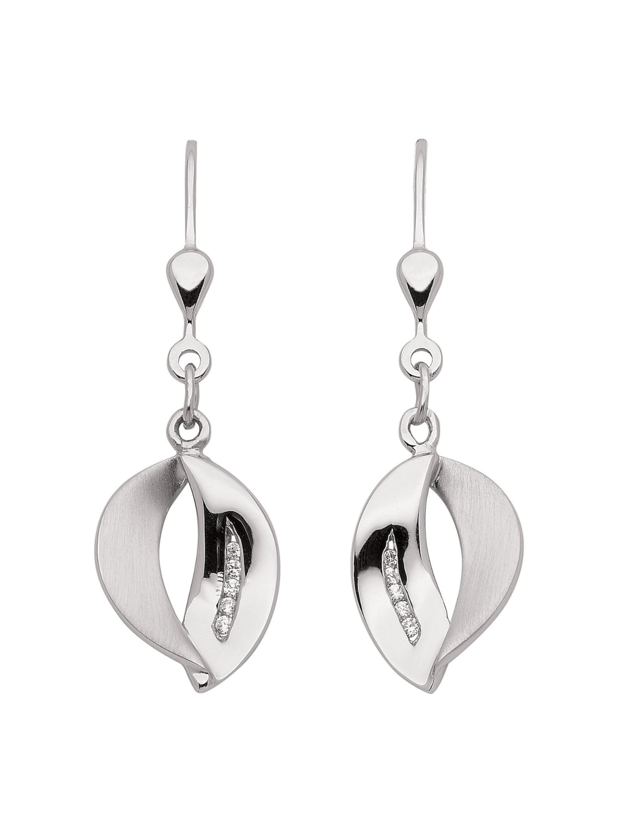 Adelia´s Ohrringe in silber / transparent, Produktansicht