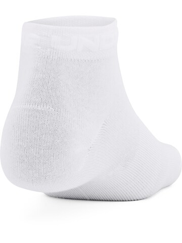UNDER ARMOUR Athletic Socks ' Essential ' in White