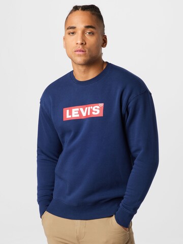 Sweat-shirt 'T3 Relaxed Graphic Crew' LEVI'S ® en bleu : devant