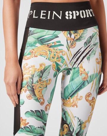 Plein Sport - Skinny Pantalón deportivo en blanco