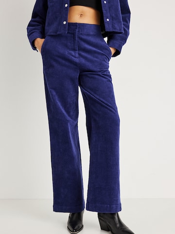 MSCH COPENHAGEN Wide leg Trousers 'Geggo' in Blue