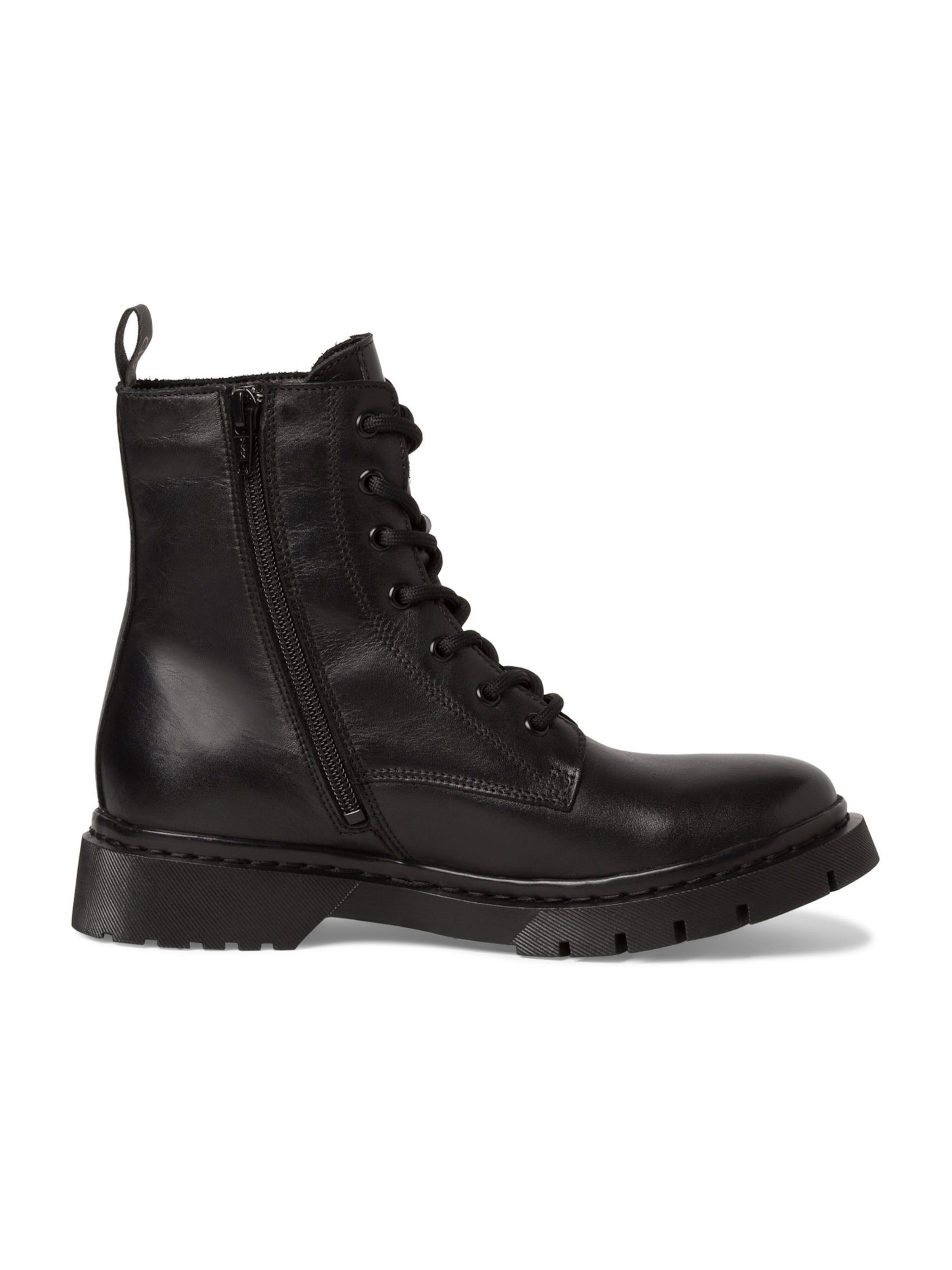 Tamaris Μποτάκι με κορδόνια σε μαύρο