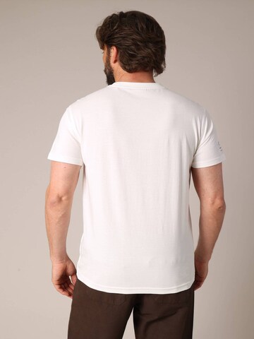 T-Shirt 'MOTORBIKE' Deeluxe en blanc