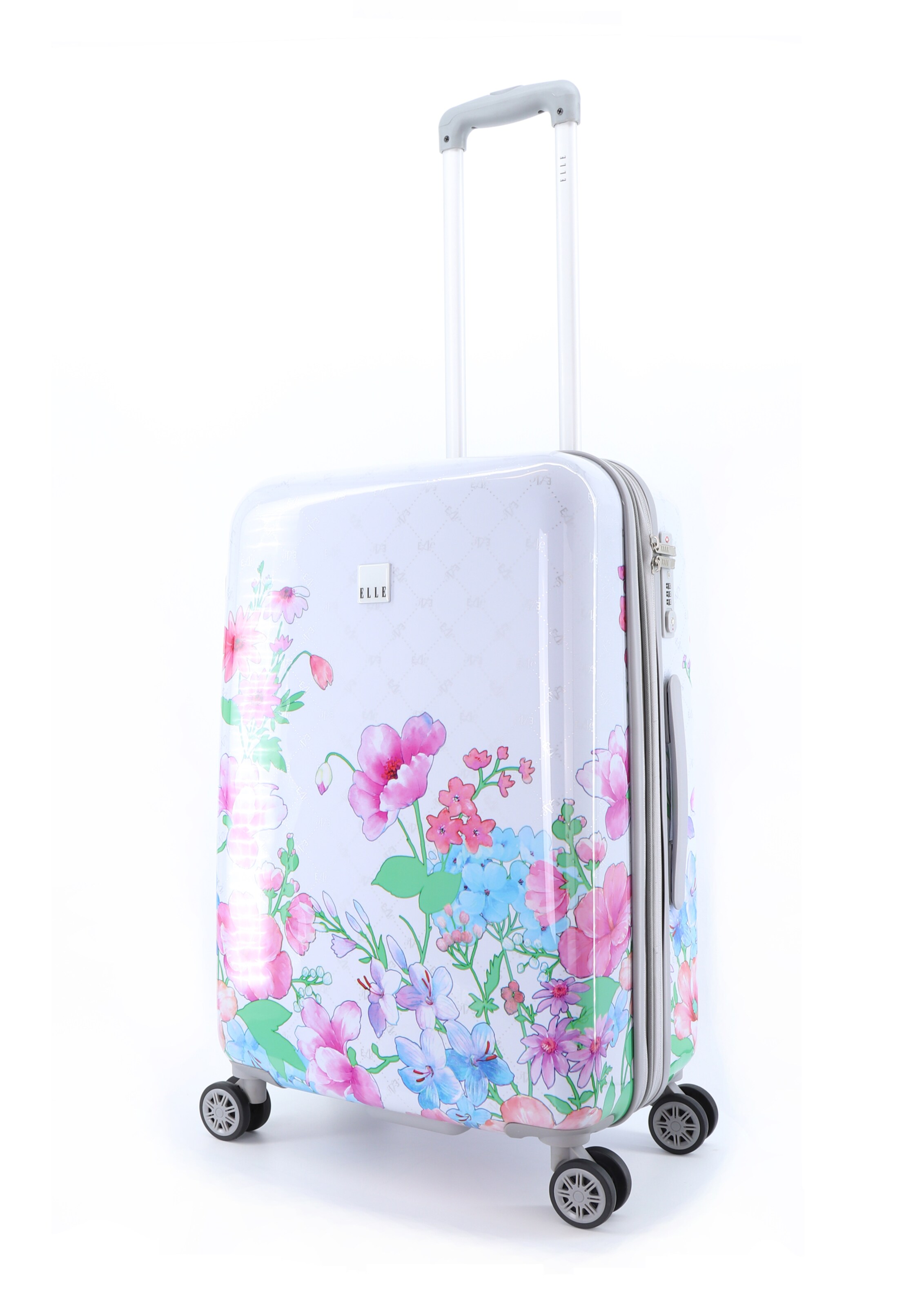 ELLE Suitcase 'Flower' in Purple
