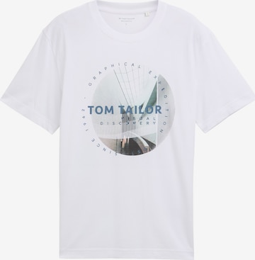 TOM TAILOR T-Shirt in Weiß: Vorderseite
