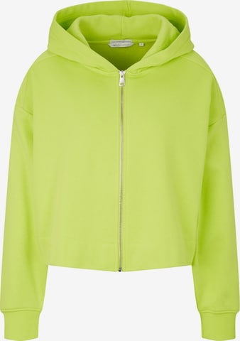 TOM TAILOR DENIM Sweat jacket in Green: front