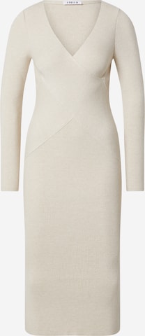 EDITED Knitted dress 'Poppy' in Beige: front
