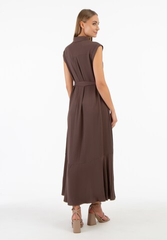 Robe-chemise RISA en marron