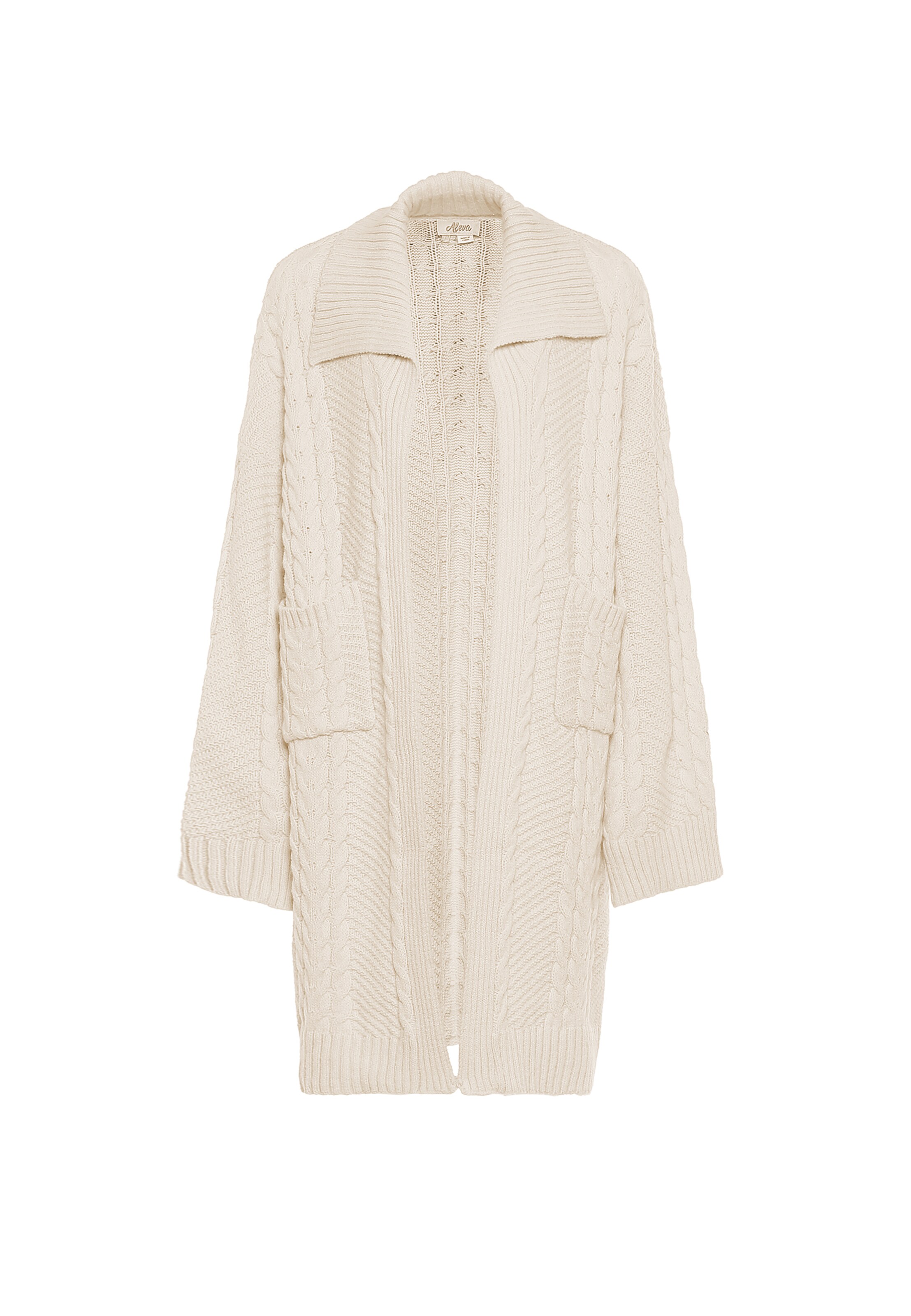 aleva Knit cardigan in Beige: front
