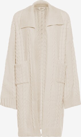 aleva Knit Cardigan in Beige: front