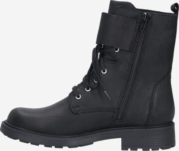 CLARKS Lace-Up Ankle Boots 'Orinoco' in Black