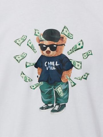 Chill Pill Shirt ' Money Bear ' in White