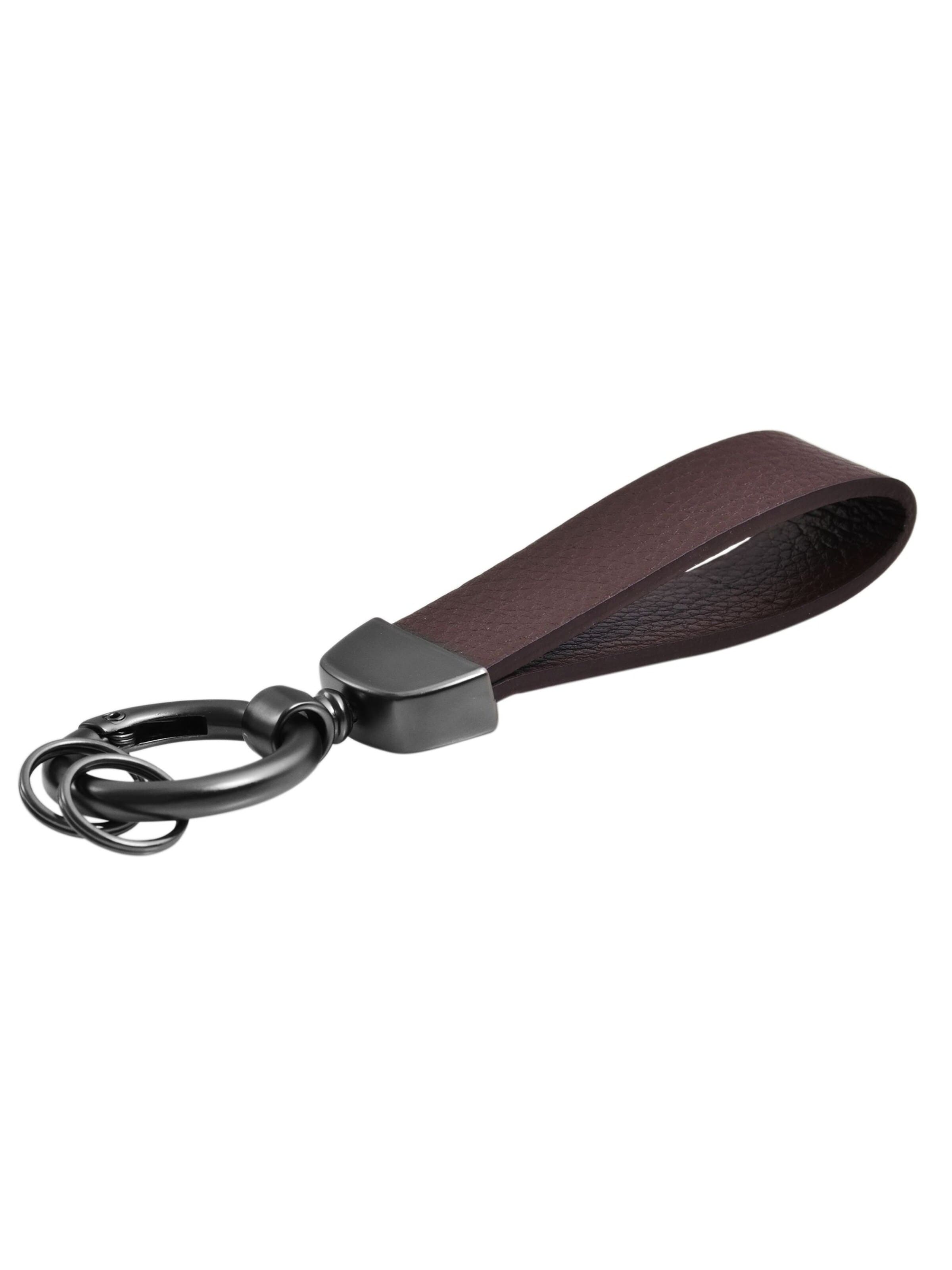 Akzent Key Ring 'Alec' in Brown: front