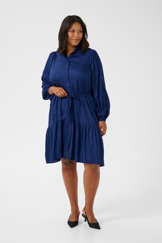 KAFFE CURVE Shirt dress 'Rikka' in Blue
