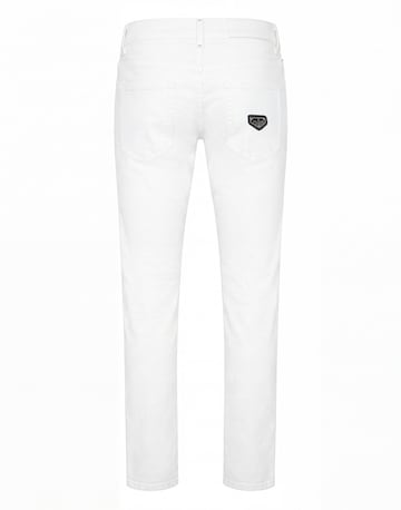 Philipp Plein - Regular Calças de ganga em branco