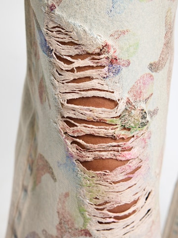 IT'S BASIC Loosefit Jeans 'PRINTED LOOSE MID RISE JEANS' in Blauw
