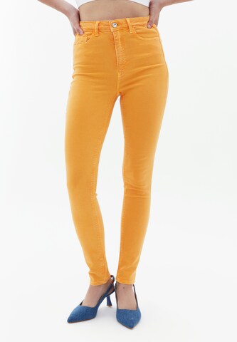 Skinny Pantaloni di OXXO in arancione: frontale