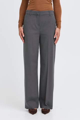 b.young Wide leg Pleated Pants 'BYDanta' in Grey: front