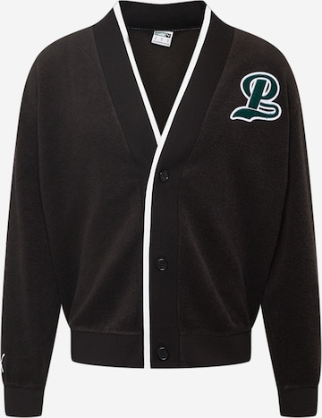 PUMA Fleece Jacket 'Team Fancy' in Black: front