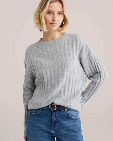 WE Fashion Kampsun, värv hall: eest vaates