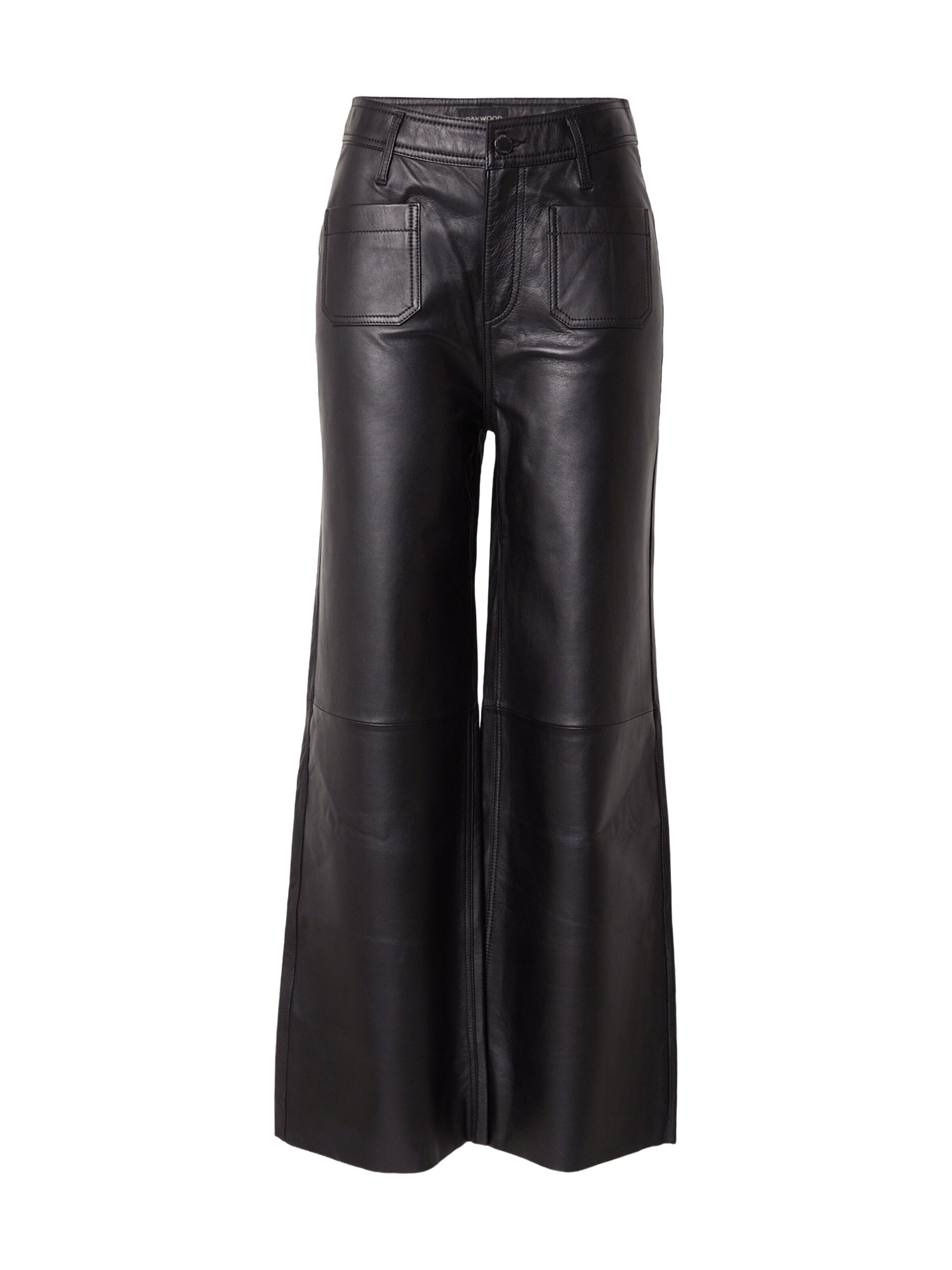 OAKWOOD Bootcut Hose in Schwarz: Vorderseite
