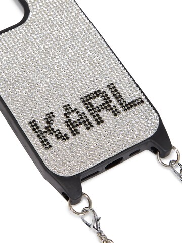 Karl Lagerfeld Pouzdro na smartphone – stříbrná