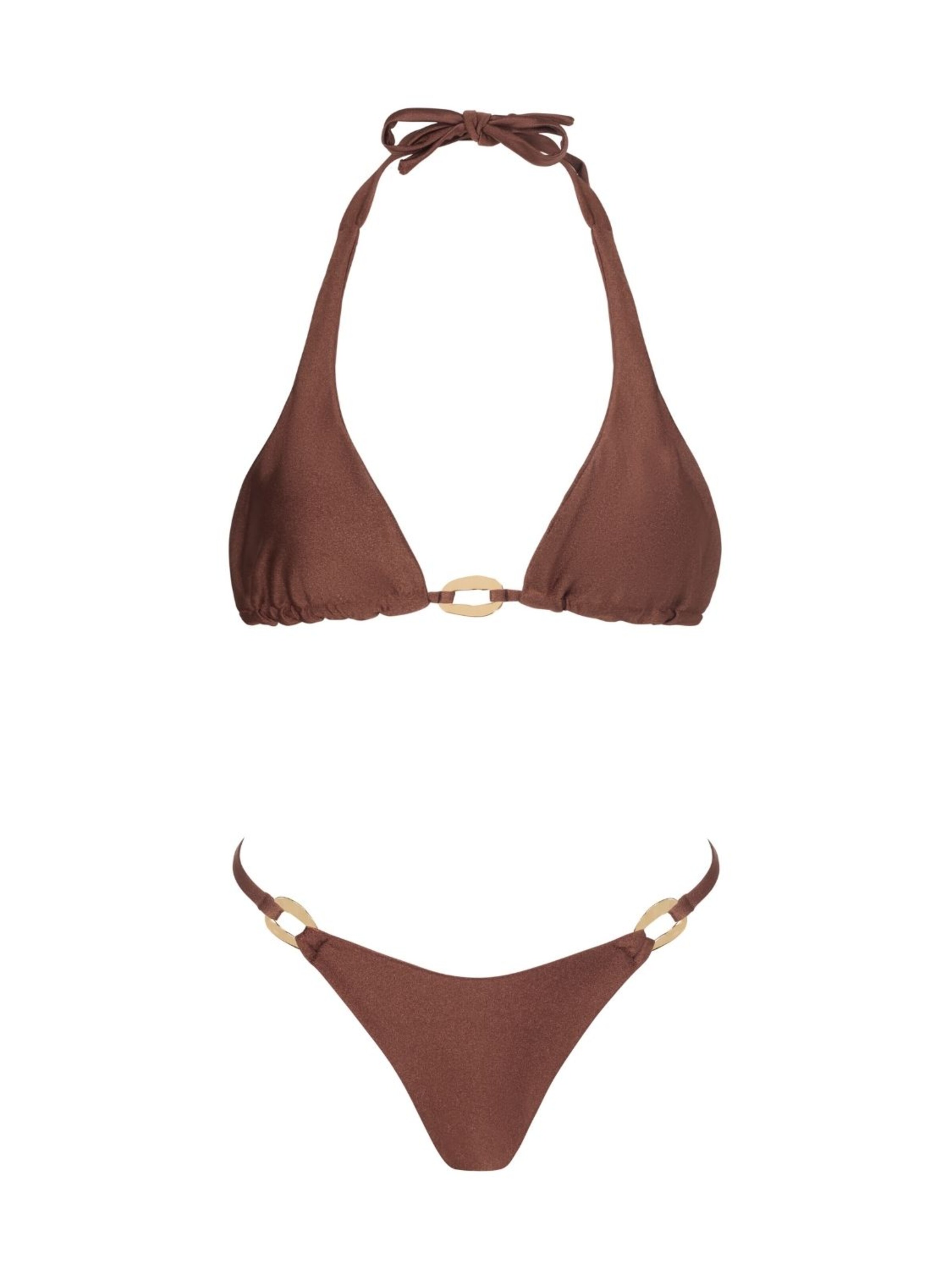 Acuarela Brand Triangel Bikini‌‌‌‌ in Braun: Vorderseite