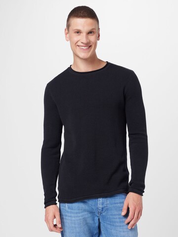KnowledgeCotton Apparel Pullover in Schwarz: Vorderseite