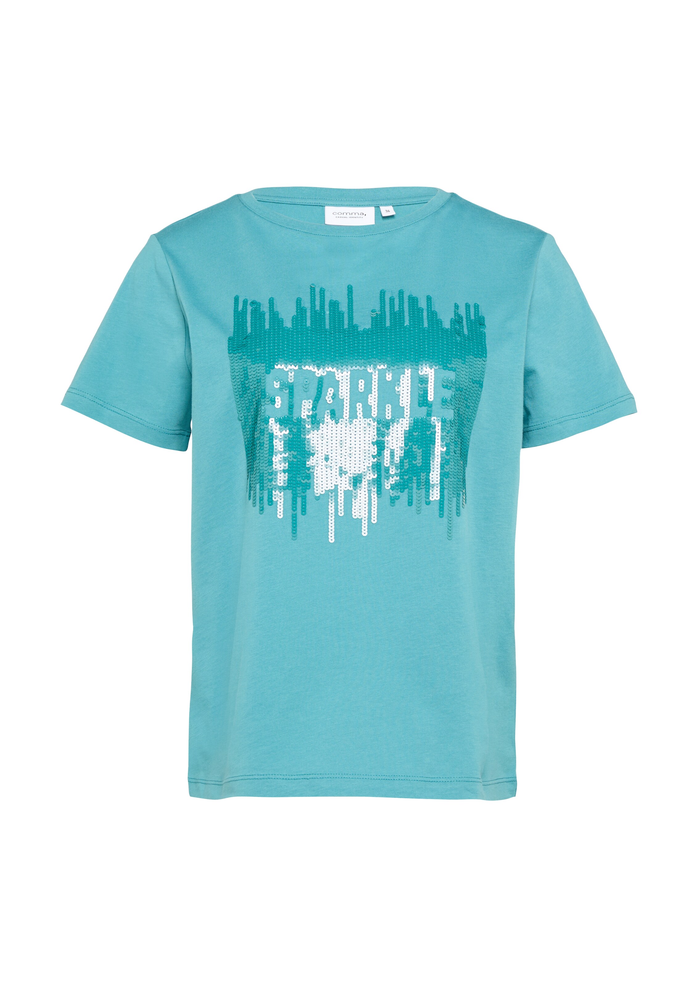 comma casual identity T-Shirt in Blau: Vorderseite