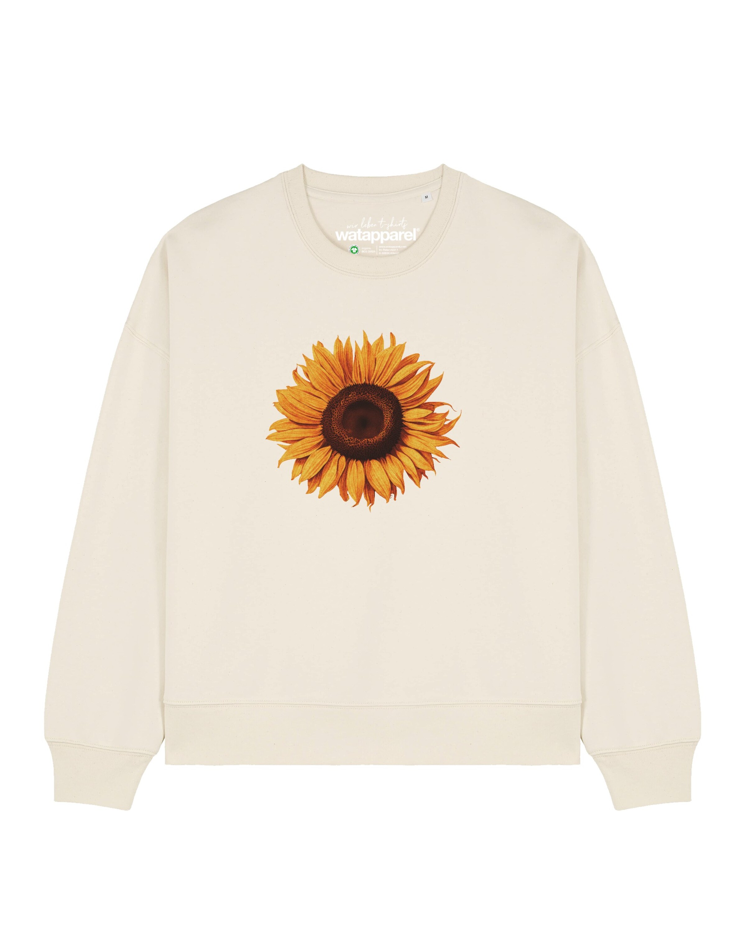 Felpa 'Sonnenblume ' di Watapparel in beige: frontale