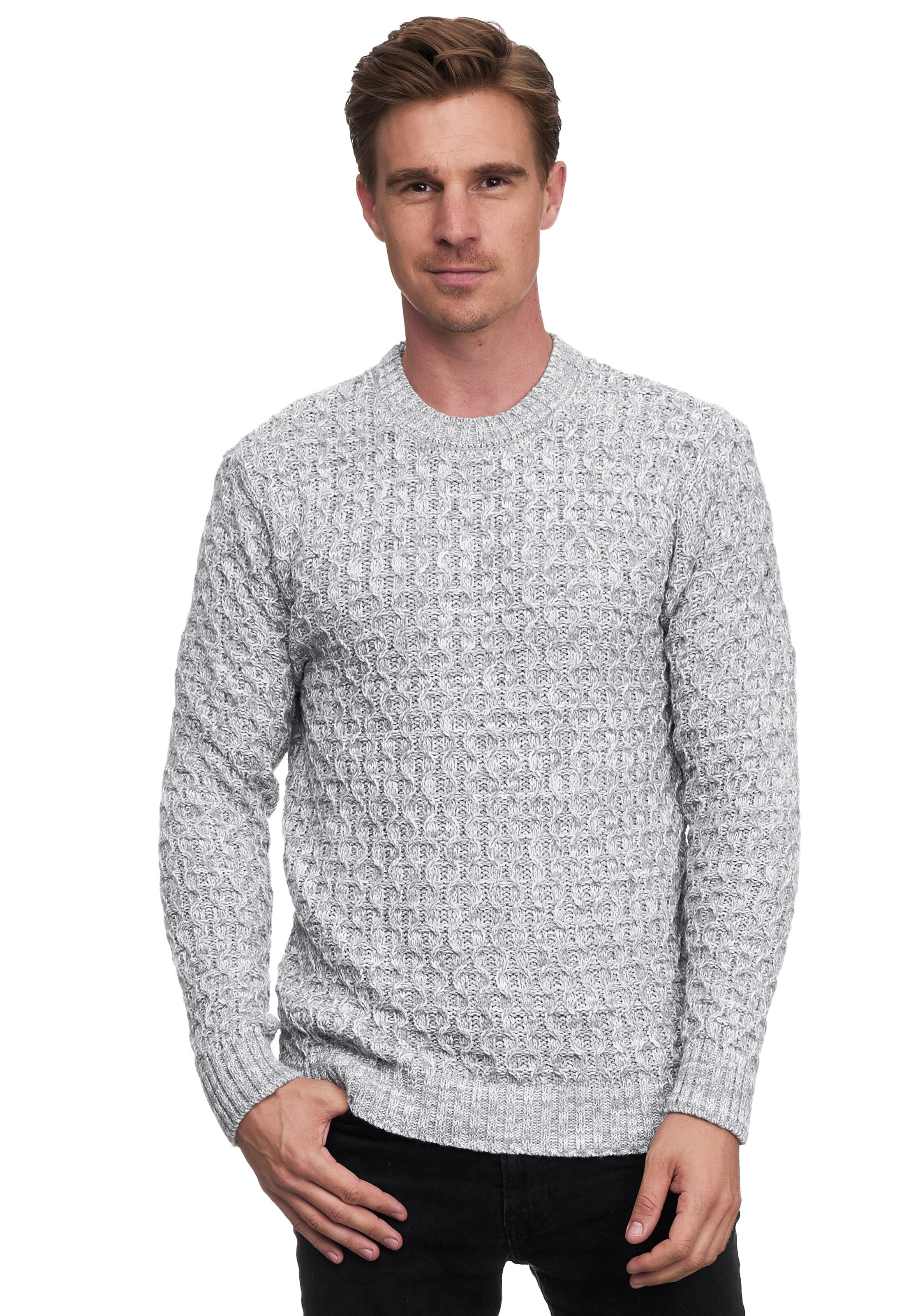 Rusty Neal Pullover in Grau: Vorderseite