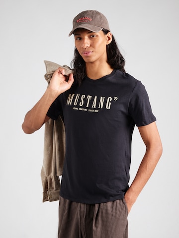 MUSTANG T-Shirt 'Austin' in Schwarz: Vorderseite