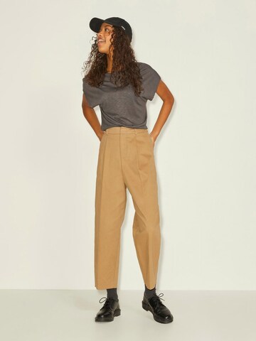 JJXX Loose fit Trousers with creases 'LYKKE' in Brown